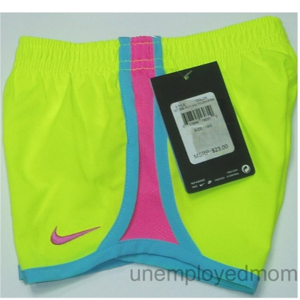 Nike Shorts Athletic Sport Volt Little Girls ActiveWear Summer Brief Liner Tempo